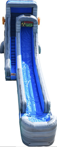 Super long 22 foot caustic drop with slash pad Super long 22 foot caustic drop with slash pad